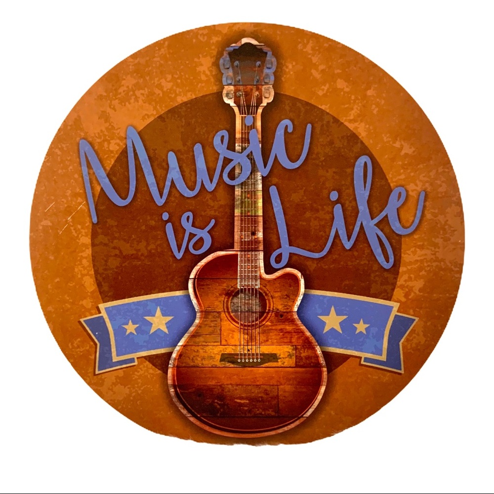 The Spring Shop Round Music Is Life Wall Decor